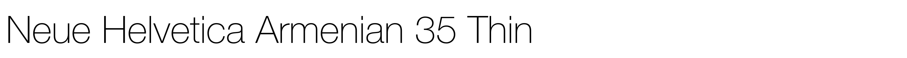Neue Helvetica Armenian 35 Thin